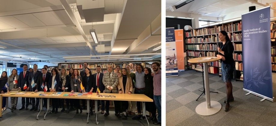 Embajadas latinoamericanas y del Caribe realizan importante donación a la Universidad de Estocolmo en el marco de la celebración del Día Internacional del Libro y del Idioma Español