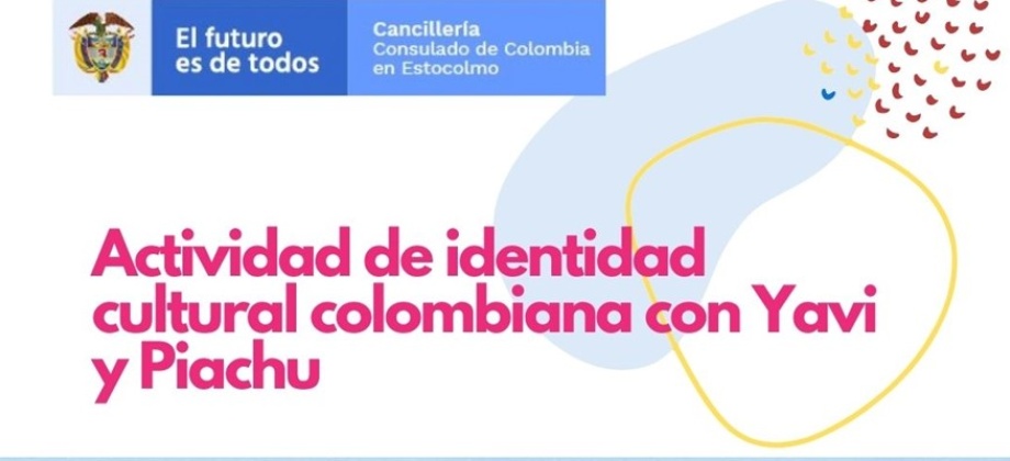 Invitación a taller de identidad cultural colombiana el 23 de julio