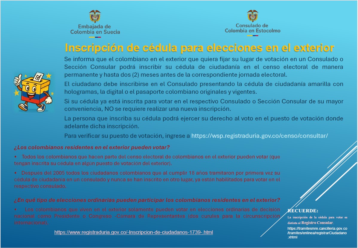 Inscripciones Cédulas en Exterior