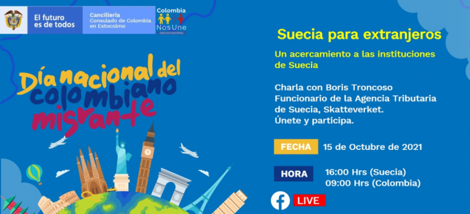 charla virtual “Suecia para extranjeros: Un acercamiento a las instituciones de Suecia”