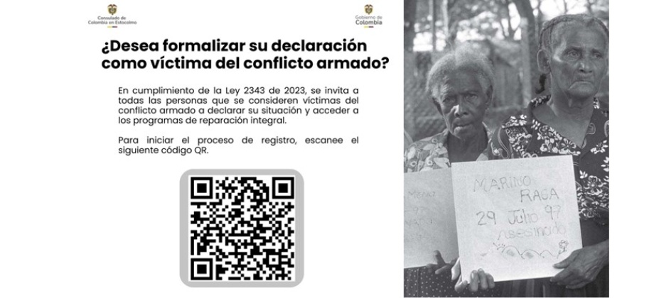 Formalice su declaración como víctima del conflicto armado 