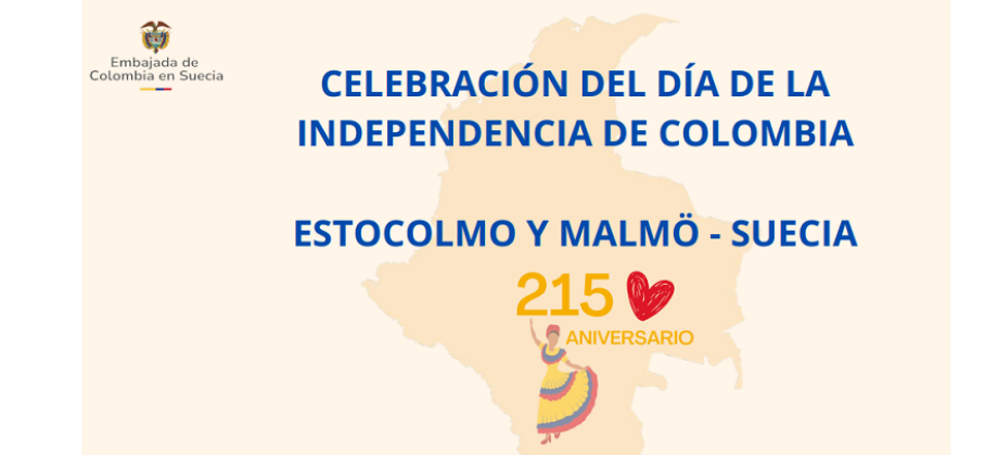 Celebración del 20 de Julio, Día de la Independencia de Colombia, en Suecia