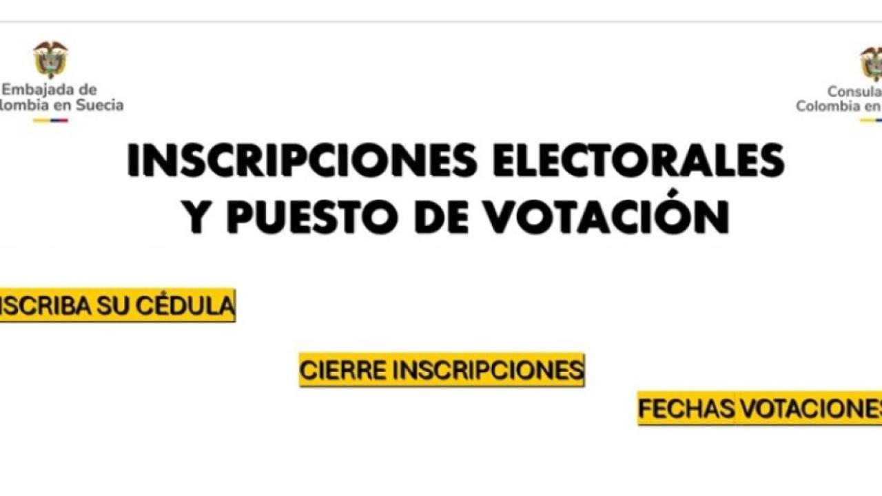 Consulado en Estocolmo informa sobre inscripciones electorales y puestos de votación en 2026