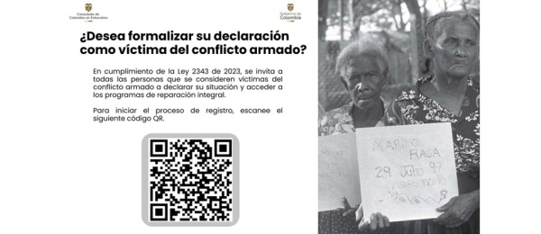 Formalice su declaración como víctima del conflicto armado 