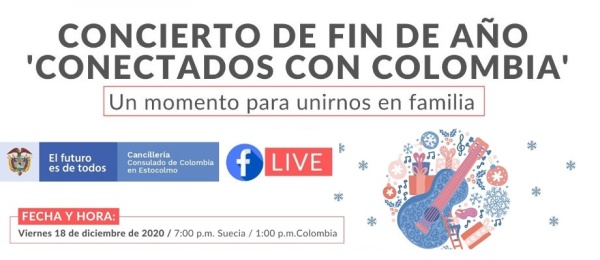 Consulado de Colombia invita al Concierto de Fin de año “Conectados con Colombia”